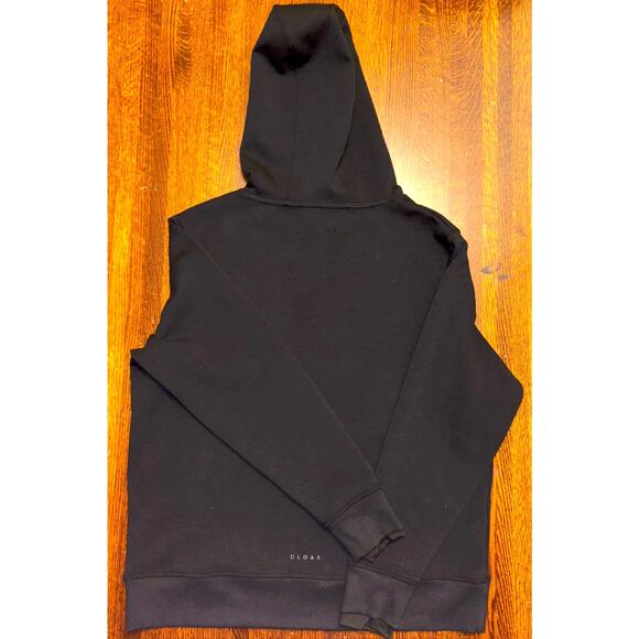 CLOAK Brand Men's Black Hoodie with Collarbone Zipper - Size Small - Picture 4 of 6